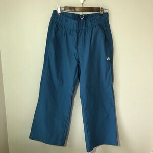 EMS elastic waist pull on womens pants Large blue wide leg hiking scrubs outdoor